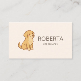 Tarjeta de visita para paseador de perros profesio