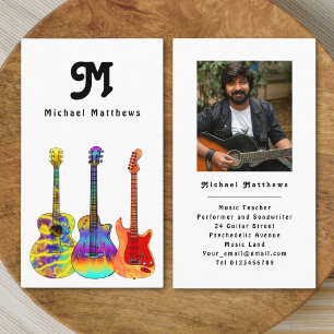 Tarjeta de visita para Personalizado de guitarra m