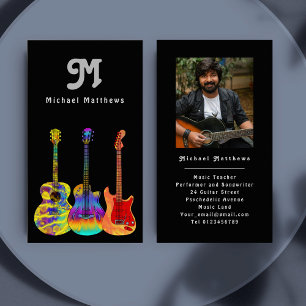Tarjeta de visita para Personalizado de guitarra m