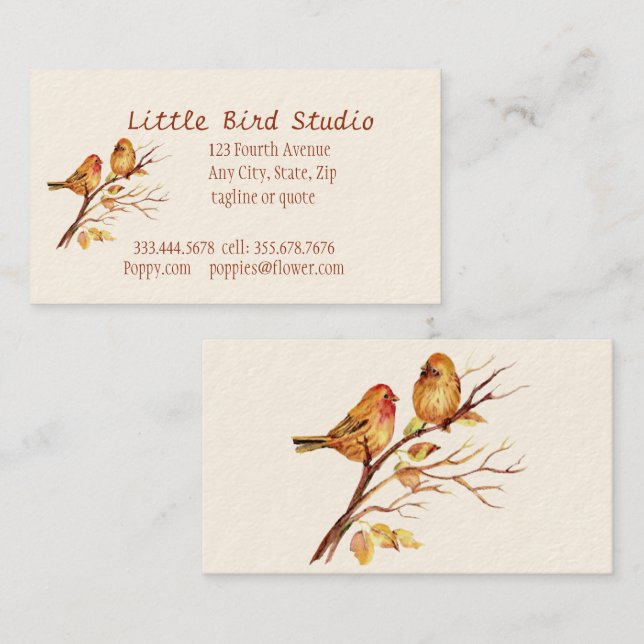 Tarjeta de visita para Personalizado Little Bird S (Anverso / Reverso)
