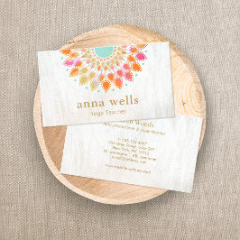 Tarjeta de visita para profesores de yoga de Lotus