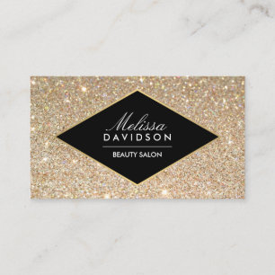 Tarjeta de visita para Purpurina de oro y belleza 