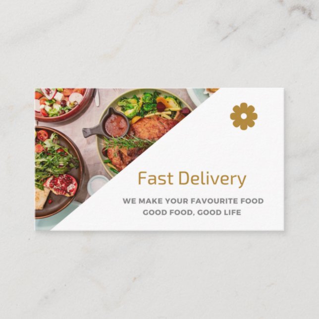 Tarjeta de visita para restaurante de primera clas (Anverso)