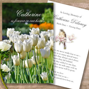 Tarjeta De Visita Para Siempre En Nuestro Corazón Tulips Oración Car