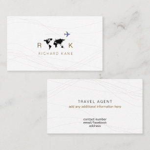 tarjeta de visita para un agente de viajes