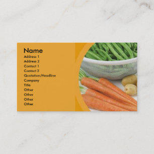 Tarjeta de visita para vegetales
