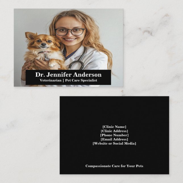 Tarjeta de visita para veteranos de personalizable (Anverso / Reverso)