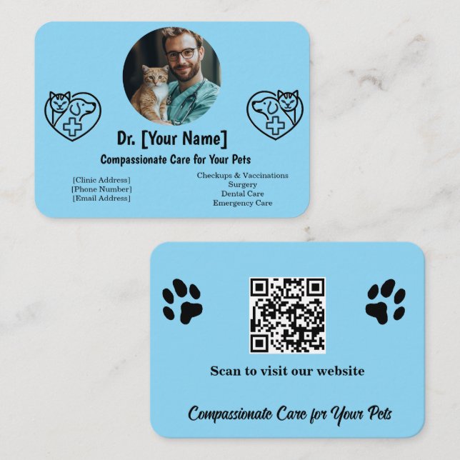 Tarjeta de visita para veteranos de personalizable (Anverso / Reverso)