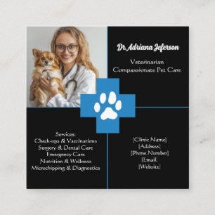 Tarjeta de visita para veteranos personalizados co