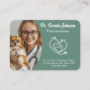 Tarjeta de visita para veteranos personalizados co