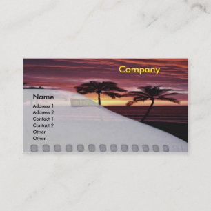 Tarjeta de visita para viajes del Caribe