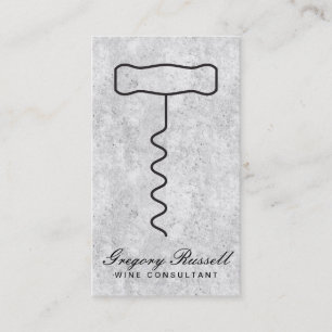 Tarjeta De Visita Para vino   Sacacorchos