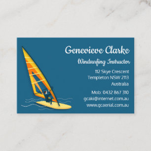 Tarjeta de visita para windsurf