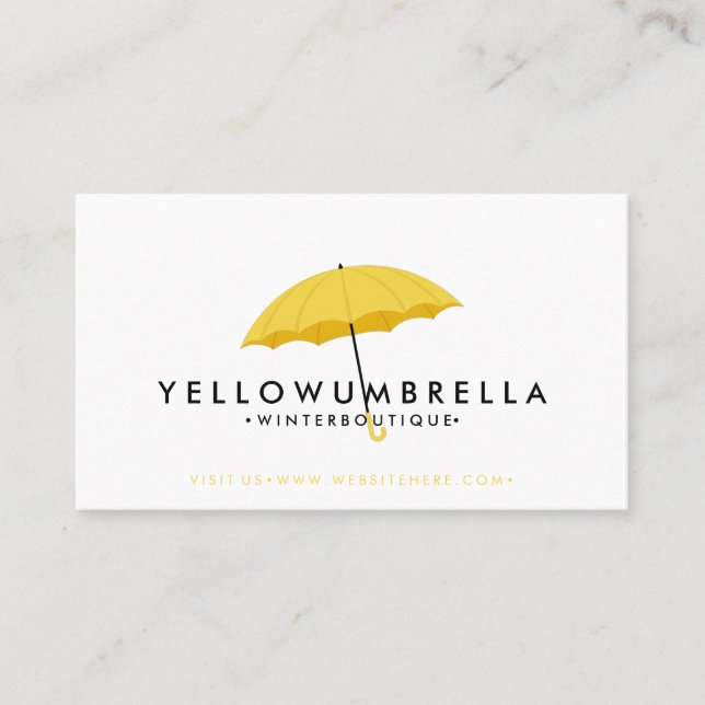 Tarjeta De Visita Paraguas amarillo (Anverso)