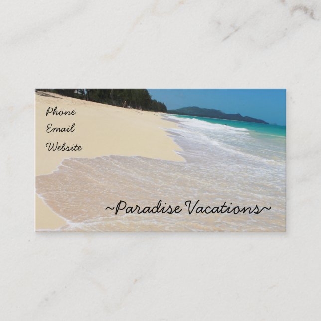 Tarjeta De Visita Paraíso (Anverso)