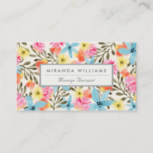 Tarjeta De Visita Paraíso de impresión floral