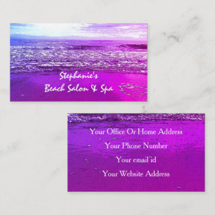 Tarjeta De Visita Paraíso tropical rosado de los océanos de playa 20