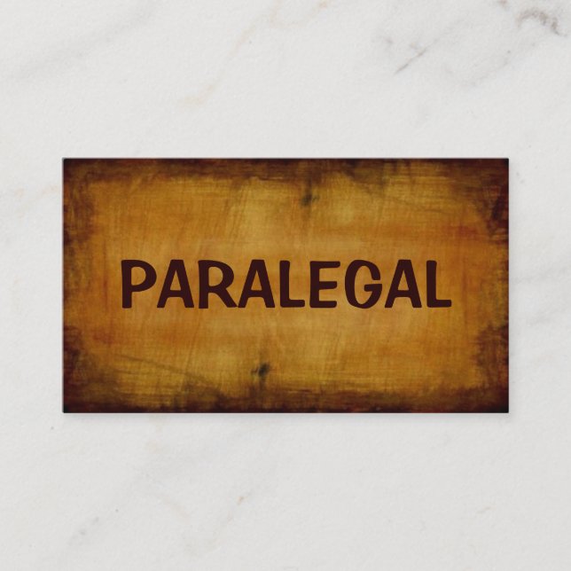 Tarjeta de visita Paralegal Antique (Anverso)