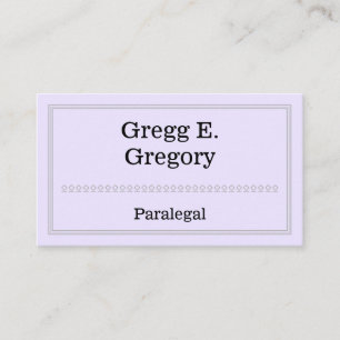 Tarjeta de visita Paralegal sencilla y moderna