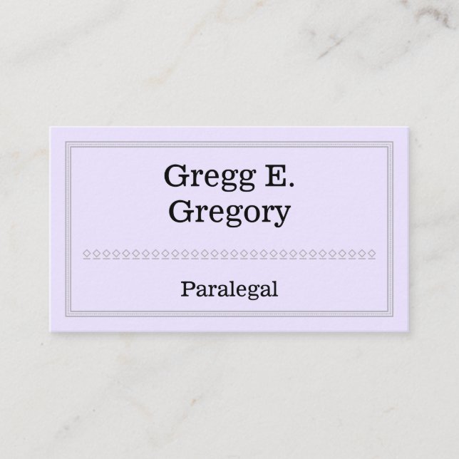 Tarjeta de visita Paralegal sencilla y moderna (Anverso)