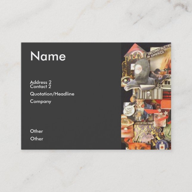 Tarjeta De Visita Paranoico más que veo (Anverso)