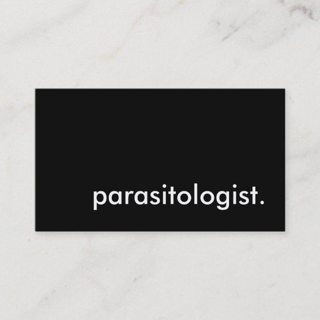 Tarjeta De Visita parasitólogo. (Anverso)