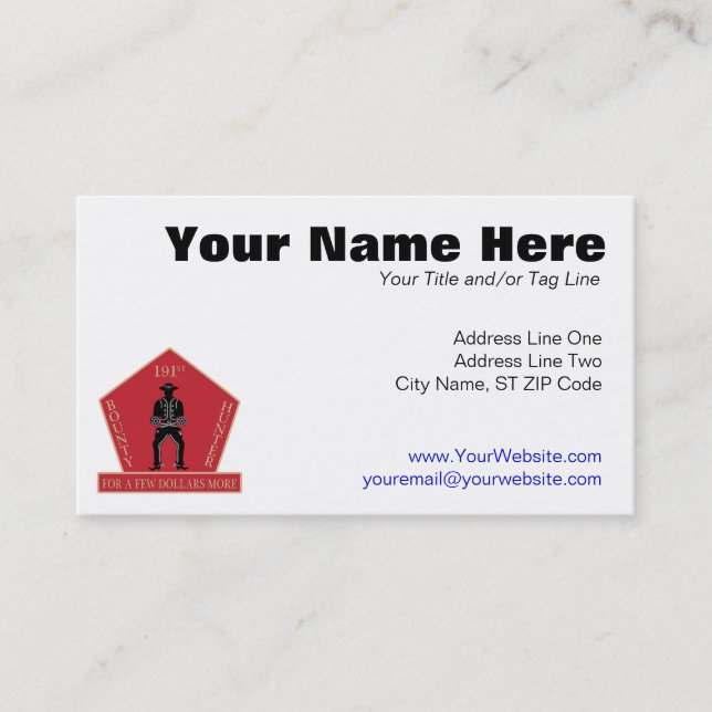 Tarjeta De Visita Parche Bounty Hunters (Anverso)