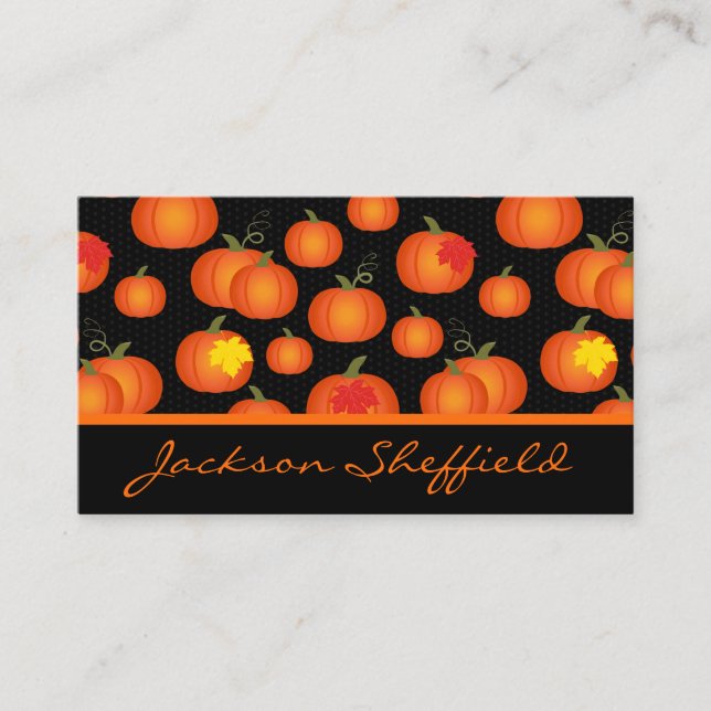 Tarjeta De Visita Parche de calabaza (Anverso)