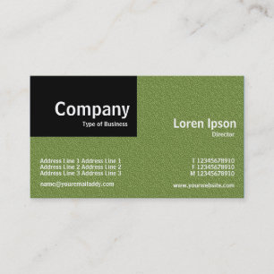 Tarjeta De Visita Parche de cuarto - Textura verde Grabado en reliev