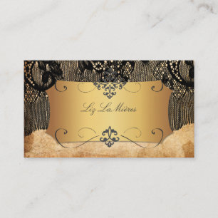 Tarjeta De Visita PARCHE DE LACE/FAUX NEGRO VINTAGE PixDezines
