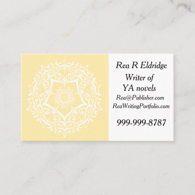 Tarjeta De Visita Parchment Mandala (Anverso)