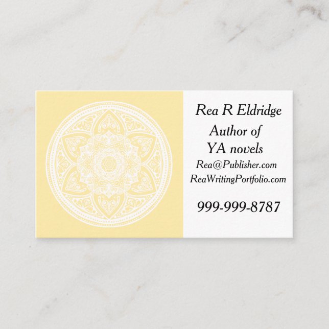 Tarjeta De Visita Parchment Mandala (Anverso)