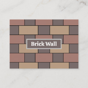 Tarjeta De Visita Pared de ladrillo rosa melocotón gris