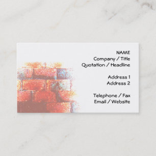 Tarjeta De Visita Pared de ladrillo y espacio blanco. Digitaces Art.