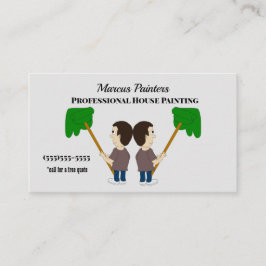 Tarjeta De Visita Pared de pintura masculina Pintador profesional de