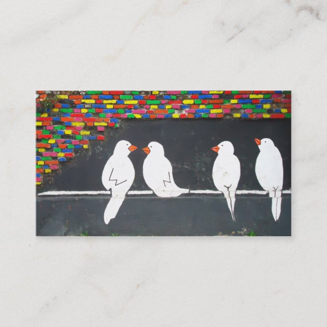 Tarjeta De Visita pared de un pájaro de ladrillo : pared de graffiti (Anverso)