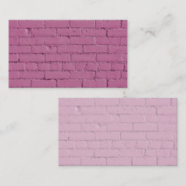 Tarjeta De Visita Pared suave de ladrillo morado rosado