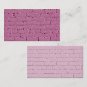 Tarjeta De Visita Pared suave de ladrillo morado rosado