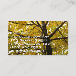 Tarjeta De Visita Pareja de arce amarillo naturaleza otoñal