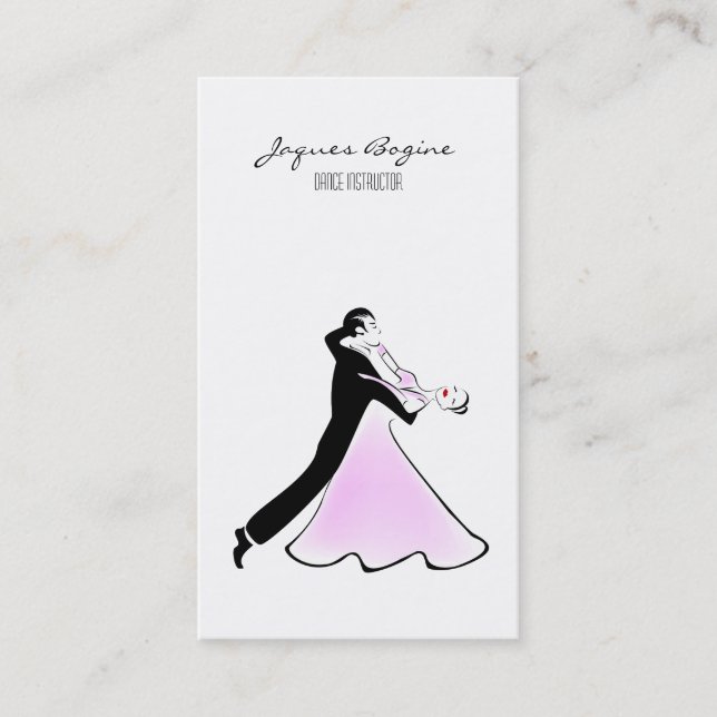 Tarjeta De Visita Pareja de baile de bailarina artística (Anverso)