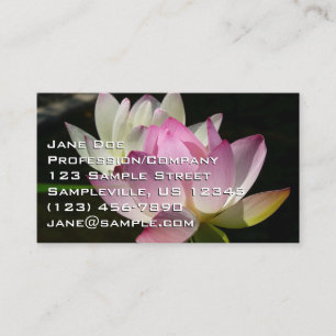Tarjeta De Visita Pareja de flores de Lotus II