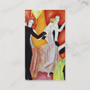 Tarjeta De Visita Parejas de baile Art Déco Salón de baile de los añ