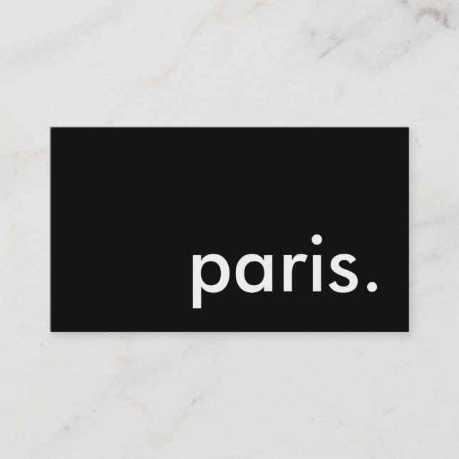Tarjeta De Visita paris. (Anverso)