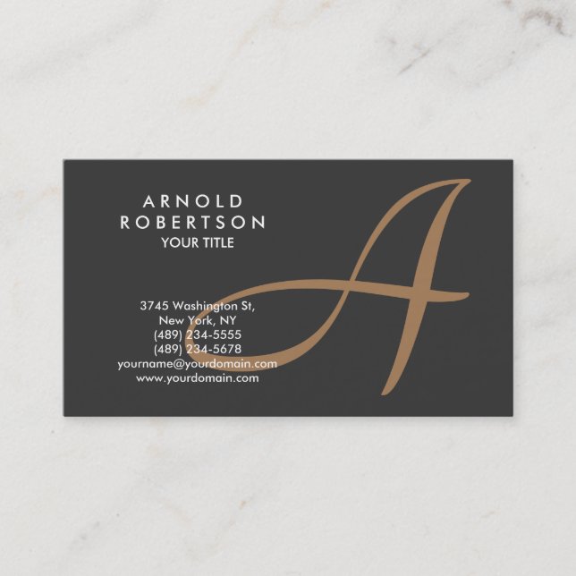 Tarjeta De Visita Park Avenue Trendy Professional Business Card (Anverso)
