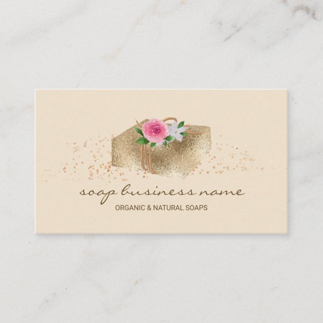 Tarjeta De Visita Parking De Flor De Jabón Doble Lado (Anverso)