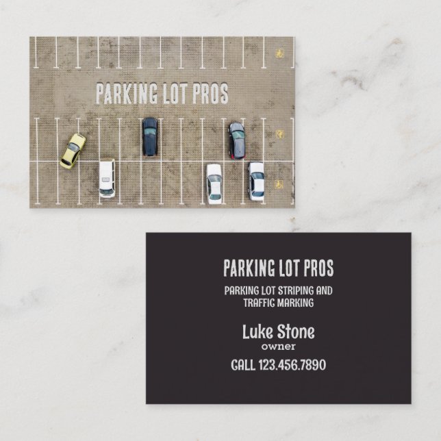 Tarjeta De Visita Parking Lot Striping (Anverso / Reverso)