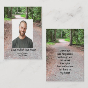 Tarjeta De Visita Parque de árboles del hermoso bosque Keepsake Memo