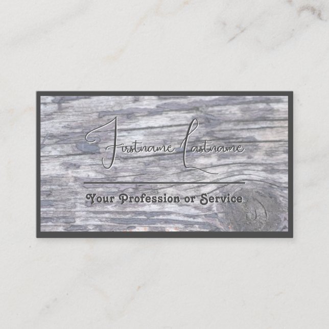 Tarjeta De Visita Parqué de madera orgánica al 100% natural (Anverso)