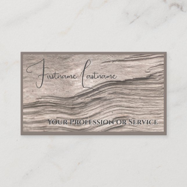 Tarjeta De Visita Parqué de madera orgánica al 100% natural (Anverso)