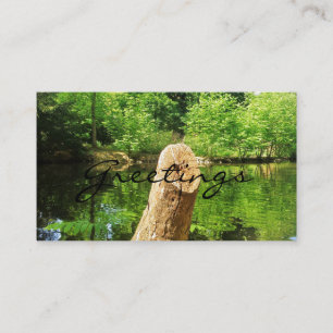 Tarjeta De Visita Parque del lago de fotografía de la naturaleza del